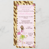 ジャングルのジルのベビーシャワーの招待状 招待状 (正面/裏面)