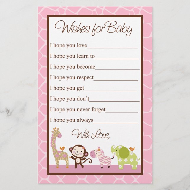 ジャングルのジル/ガールアニマルが赤ちゃんのシャワーを望む (正面)