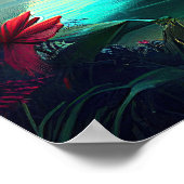 ジャングルのスチームパンク船魔法現実主義- IAアート ポスター (角)