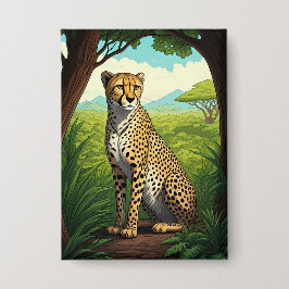ジャングルのチーター 缶バッジ