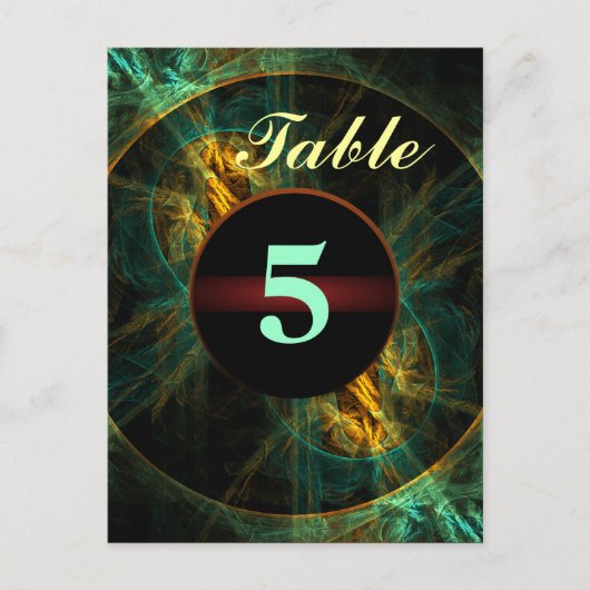 ジャングルのテーブル番号葉書の目 ポストカード (正面)