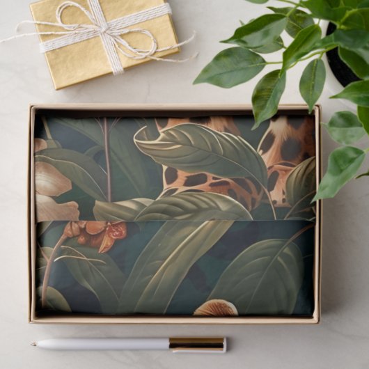 ジャングルのデコペに登場するヒョウ 薄葉紙 (ギフト)