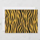 ジャングルのトラの誕生日の動物園のサファリの野生の写真 招待状 (裏面)