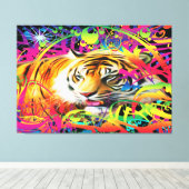 ジャングルのトラ キャンバスプリント (インサイチュ (ウッドフロア))