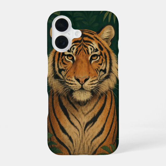 ジャングルのトラ iPhone 16ケース (裏面)