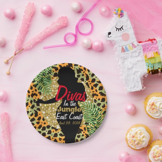 ジャングルのパーティーのプレートの花型女性歌手 ペーパープレート (パーティー)