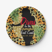 ジャングルのパーティーのプレートの花型女性歌手 ペーパープレート (正面)