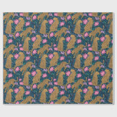 ジャングルのヒョウフローラ ラッピングペーパー (フラット)