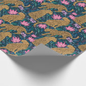 ジャングルのヒョウフローラ ラッピングペーパー (角)