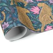 ジャングルのヒョウフローラ ラッピングペーパー (ロールコーナー)