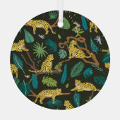 ジャングルのヒョウ：野生のヴィンテージ ガラスオーナメント (裏面)