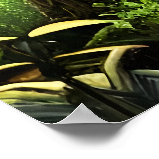 ジャングルのファンタジーの獣 | AIアートポスター ポスター (角)