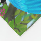 ジャングルのフリースブランケットのコンゴウインコのオウム フリースブランケット (角)