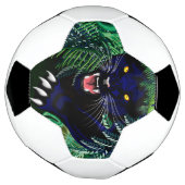 ジャングルのブラックパンサーの精神 サッカーボール (回転)