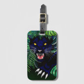 ジャングルのブラックパンサーの精神 ラゲッジタグ (正面縦)