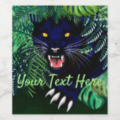 ジャングルのブラックパンサーの精神 ワインラベル (シングルラベル)