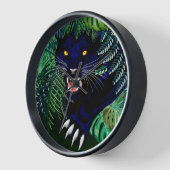 ジャングルのブラックパンサーの精神 壁時計 (傾斜)