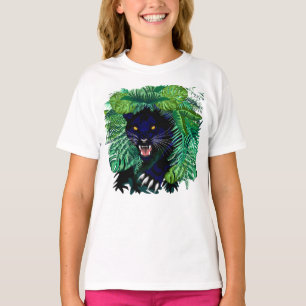 ジャングルのブラックパンサーの精神 Tシャツ