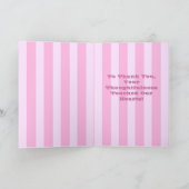 ジャングルのベビーはハート感謝していしています サンキューカード (内部)