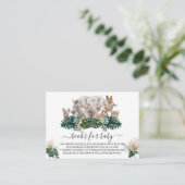 ジャングルのベビーサファリのアフリカの本の赤ちゃんシャワー エンクロージャーカード (スタンド正面)