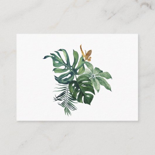 ジャングルのベビーサファリのアフリカの本の赤ちゃんシャワー エンクロージャーカード (裏面)