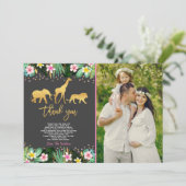 ジャングルのベビーシャワーのサンキューカードのジャングルのシャワー サンキューカード (スタンド正面)