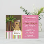 ジャングルのベビーシャワーの招待状の女王 招待状 (スタンド正面)