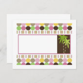 ジャングルのベビーシャワーの招待状の女王 招待状 (正面/裏面)