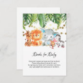 ジャングルのベビーシャワーブックベビーカード サンキューカード (正面/裏面)