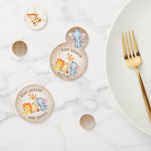 ジャングルのベビーシャワー象の紙吹雪の装飾 コンフェッティ (グループ)