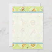 ジャングルのベビー、男の子ありがとう ノートカード (裏面)