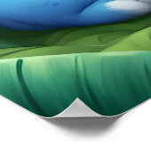 ジャングルのポスターに登場する青いライオンの子 ポスター (角)