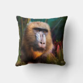 ジャングルのマンドリル・バブーンマスク クッション (裏面)