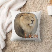 ジャングルのライオンの恋人王 クッション (ブランケット)