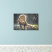 ジャングルのライオン王 キャンバスプリント (インサイチュ (ウッドフロア))