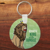 ジャングルのライオン王、子供の名前を追加 キーホルダー (正面)