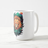 ジャングルのライオン コーヒーマグカップ (正面右)