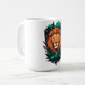 ジャングルのライオン コーヒーマグカップ (正面左)