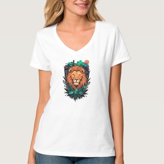 ジャングルのライオン Tシャツ (正面)