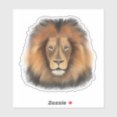 ジャングルのリアルな男性の水色のライオンの王 シール (シート)