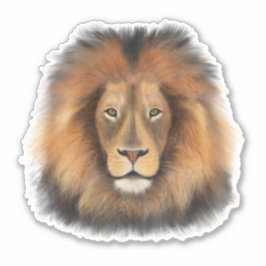 ジャングルのリアルな男性の水色のライオンの王 シール