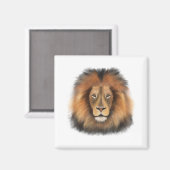 ジャングルのリアルな男性の水色のライオンの王 マグネット (正面/裏面)