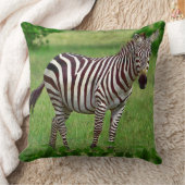 ジャングルの上の白黒ゼブラ クッション (ブランケット)