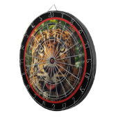 ジャングルの中でヒョウが立ち止まる ダーツボード (正面右)