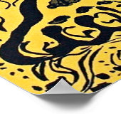 ジャングルの中でポール・ランソンの虎 – レトロ・アート ポスター (角)