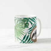 ジャングルの中で茶色い微笑みと眠れるナマケモノ コーヒーマグカップ (正面右)