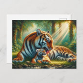 ジャングルの中で静かな絵を描絆 ポストカード (正面/裏面)