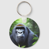 ジャングルの中に黒いゴリラが キーホルダー (裏面)