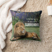 ジャングルの中のライオン王と引用文 クッション (ブランケット)