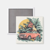 ジャングルの中の猫 マグネット (正面/裏面)